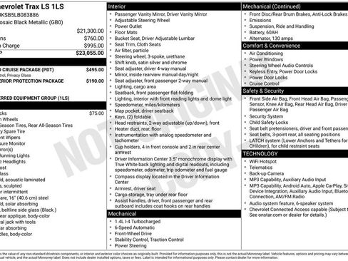 Used 2020 Chevrolet Trax LS w/ Tint and Cruise Package FWD image 10