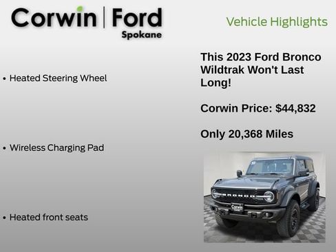 Certified 2023 Ford Bronco Wildtrak AWD/4WD image 13