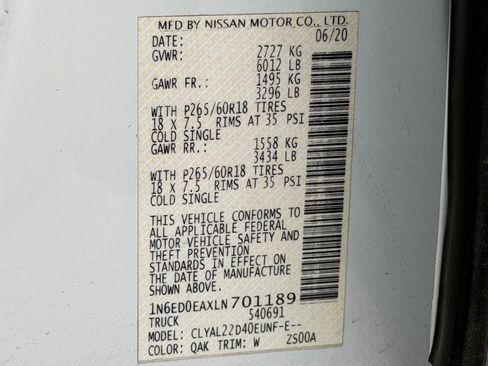 Used 2020 Nissan Frontier SV image 21