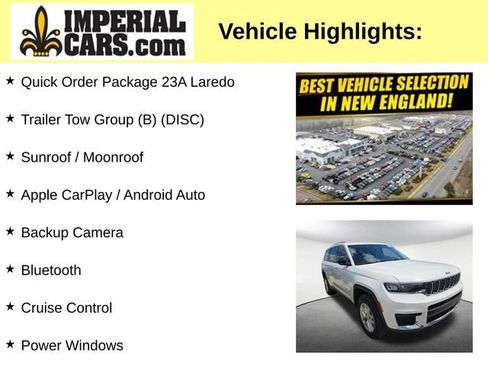 Used 2023 Jeep Grand Cherokee L Laredo w/ Trailer Tow Group (B) AWD/4WD image 3