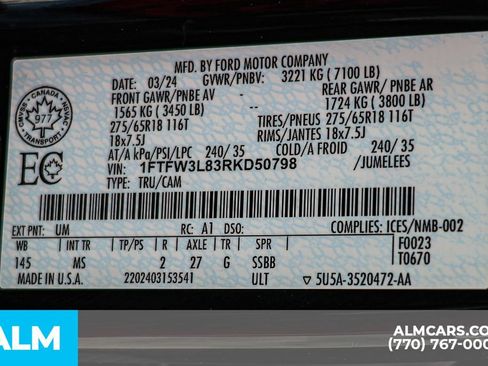 Used 2024 Ford F150 XLT AWD/4WD image 55
