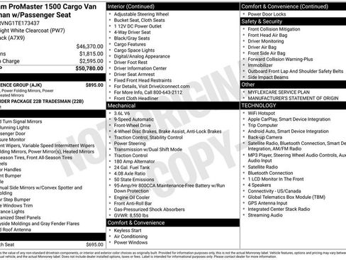 New 2026 RAM ProMaster 1500 w/ Convenience Group FWD image 7