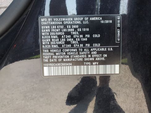 Used 2019 Volkswagen Atlas SE w/ Panoramic Sunroof Package FWD image 35