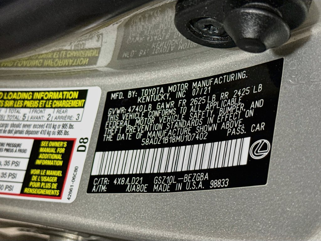 Used 2021 Lexus ES 350 w/ Premium Package FWD image 34