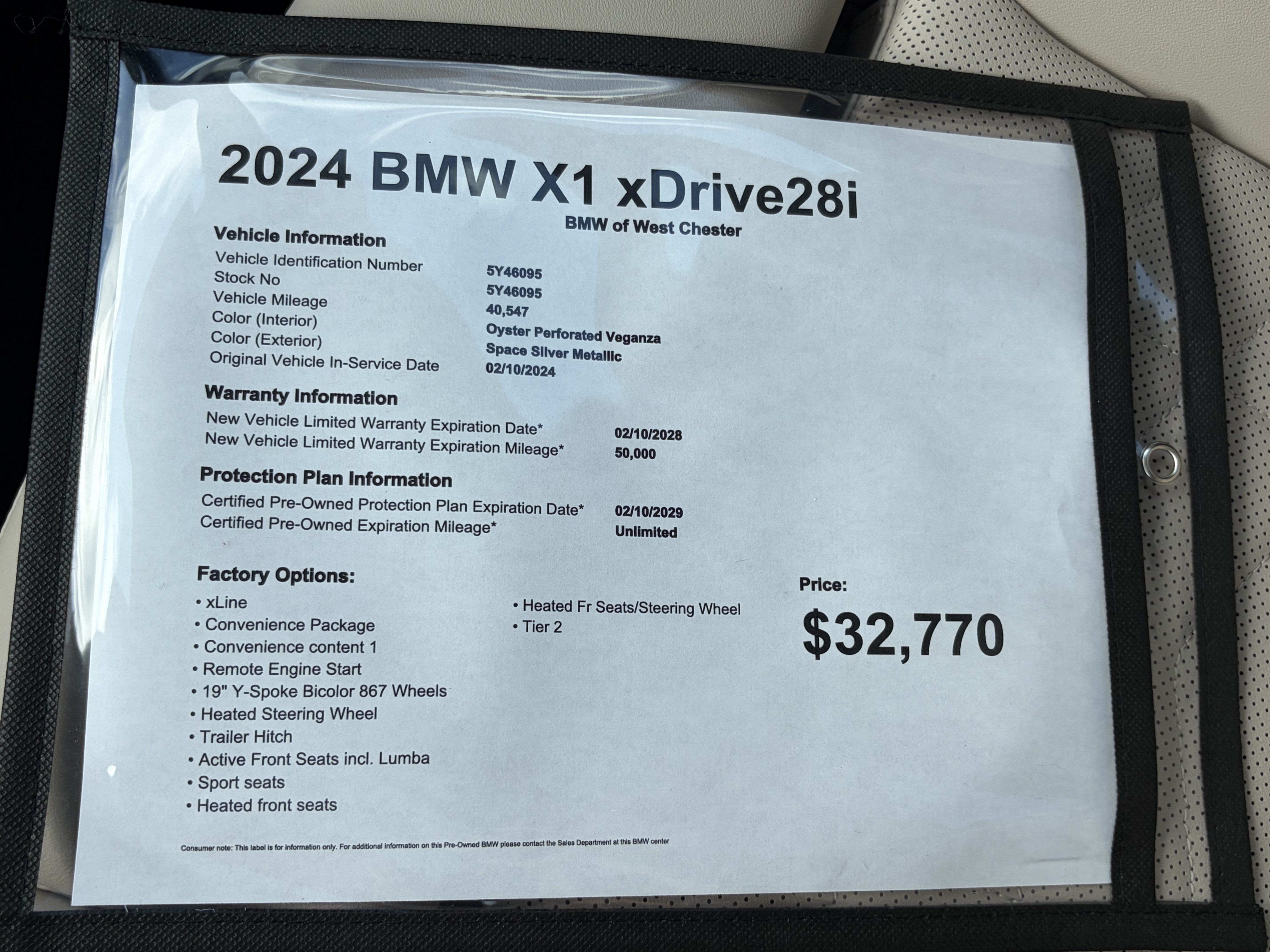Certified 2024 BMW X1 xDrive28i w/ Convenience Package AWD/4WD image 18