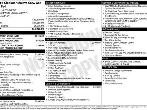 Used 2022 Jeep Gladiator Mojave w/ Cold Weather Group AWD/4WD image 7