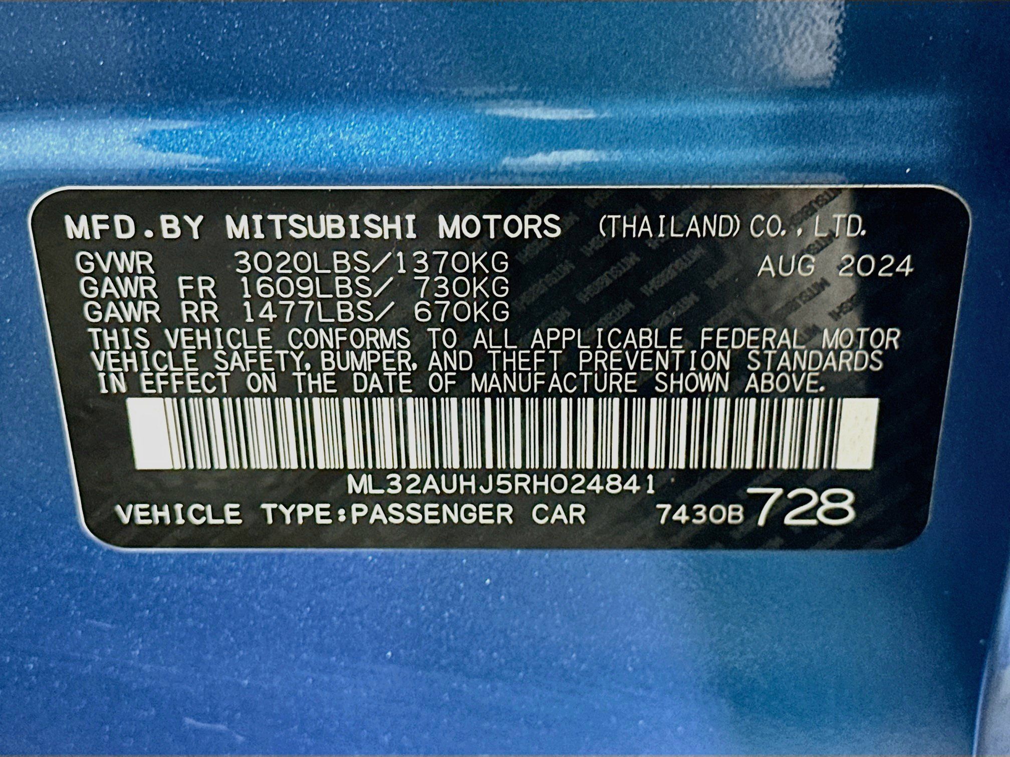 Used 2024 Mitsubishi Mirage ES FWD image 12