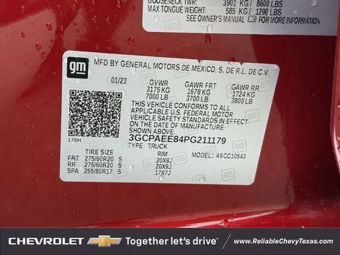 Used 2023 Chevrolet Silverado 1500 LTZ w/ LTZ Premium Texas Edition RWD image 40