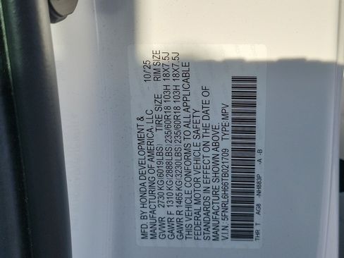 Used 2026 Honda Odyssey EX-L image 33