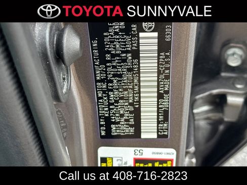 Certified 2021 Toyota Camry XSE FWD image 30