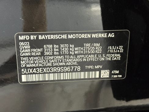 Used 2024 BMW X6 M60i w/ Dynamic Handling Package AWD/4WD image 21