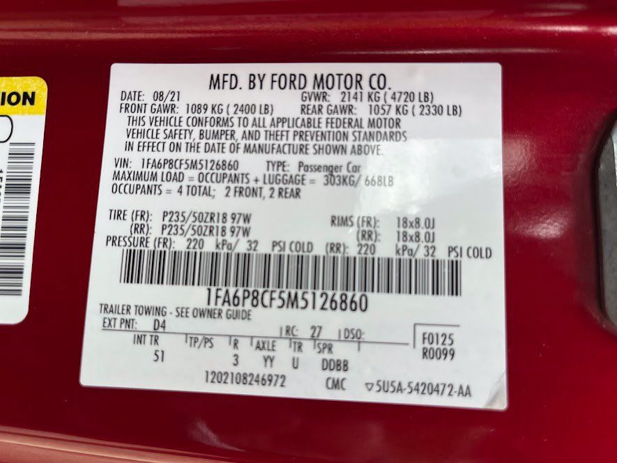 Used 2021 Ford Mustang GT Premium w/ Equipment Group 401A RWD image 7