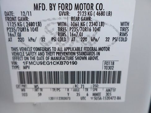 Used 2012 Ford Escape Limited AWD/4WD image 44