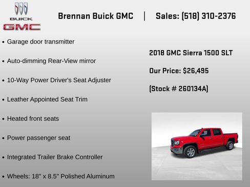 Used 2018 GMC Sierra 1500 SLT w/ SLT Preferred Package AWD/4WD image 18