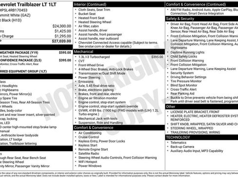 Used 2024 Chevrolet TrailBlazer LT w/ LT Cold Weather Package FWD image 12