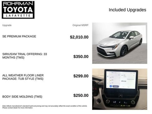 Used 2025 Toyota Corolla SE w/ SE Premium Package AWD/4WD image 4