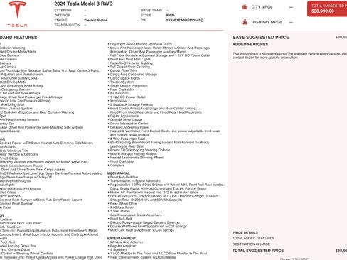 Used 2024 Tesla Model 3 Standard Range RWD image 2
