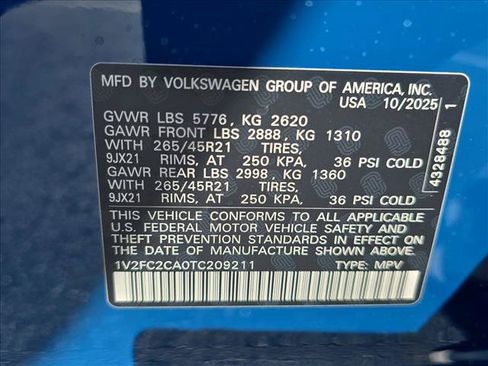 New 2026 Volkswagen Atlas Cross Sport SEL Premium R-Line AWD/4WD image 17