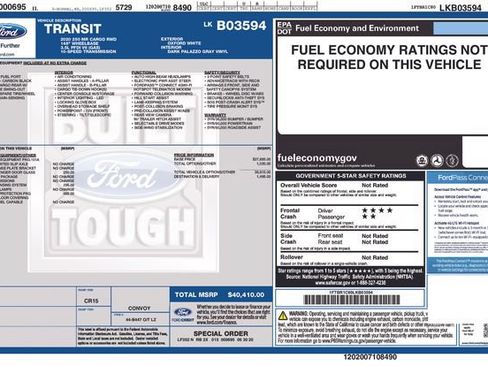 Used 2020 Ford Transit 250 Medium Roof w/ Load Area Protection Package RWD image 33