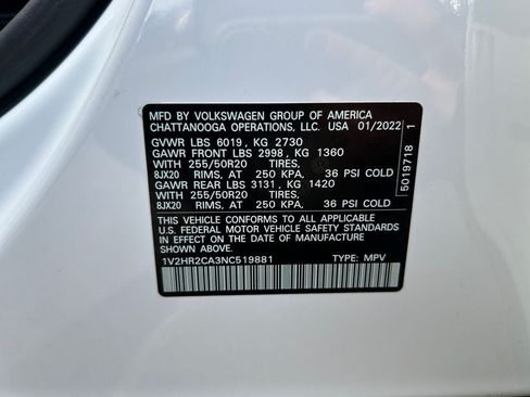 Used 2022 Volkswagen Atlas SE AWD/4WD image 37