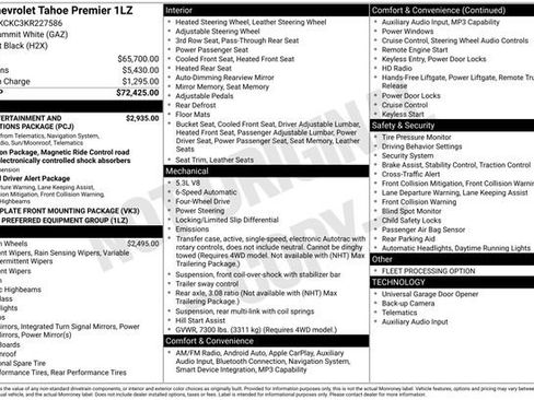 Used 2019 Chevrolet Tahoe Premier AWD/4WD image 1