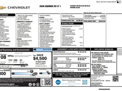 Used 2026 Chevrolet Equinox EV LT w/ Comfort Package FWD image 4