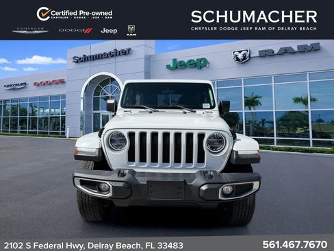 Used 2021 Jeep Wrangler Unlimited Sahara w/ Uconnect 4C Nav & Sound Group AWD/4WD image 2