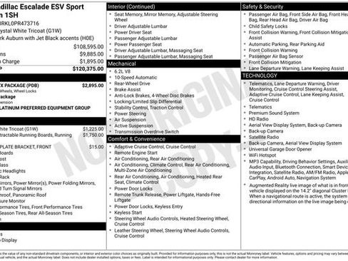 Used 2023 Cadillac Escalade ESV Sport Platinum w/ LPO, ONYX Package RWD image 28