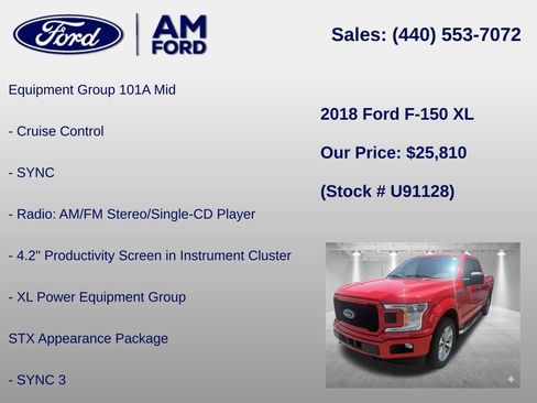 Used 2018 Ford F150 XL w/ Equipment Group 101A Mid AWD/4WD image 6