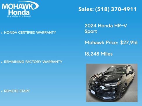Certified 2024 Honda HR-V Sport image 16