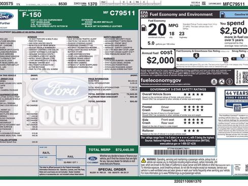 Used 2021 Ford F150 Platinum w/ Equipment Group 701A High AWD/4WD image 12