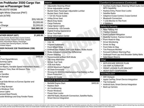 New 2026 RAM ProMaster 3500 w/ Cold Weather Group image 2