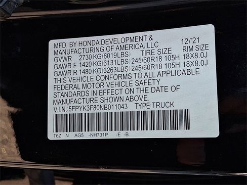 Certified 2022 Honda Ridgeline Black Edition image 27