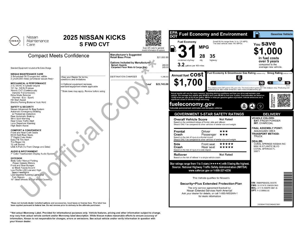 Used 2025 Nissan Kicks S FWD image 33