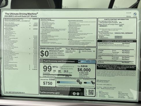 Certified 2024 BMW i5 eDrive40i w/ Premium Package image 22