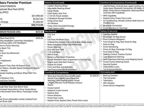 Used 2026 Subaru Forester Premium w/ Base/Premium Package AWD/4WD image 2