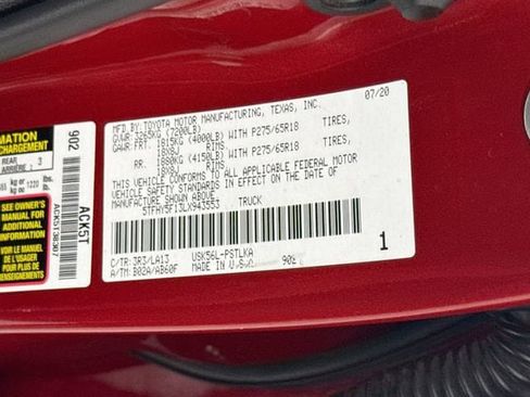 Certified 2020 Toyota Tundra Limited w/ Limited Premium Package AWD/4WD image 34