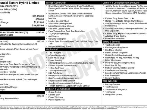Used 2023 Hyundai Elantra Limited w/ Preferred Accessory Package FWD image 32