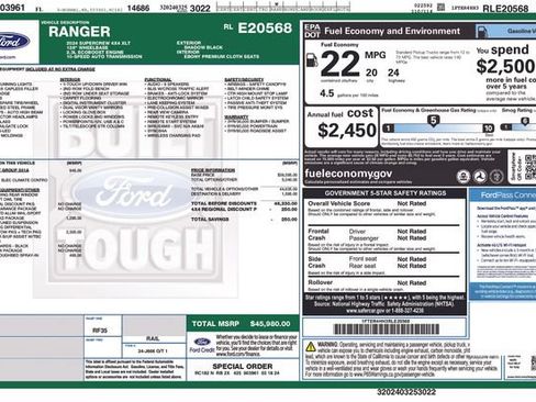 Certified 2024 Ford Ranger XLT AWD/4WD image 2