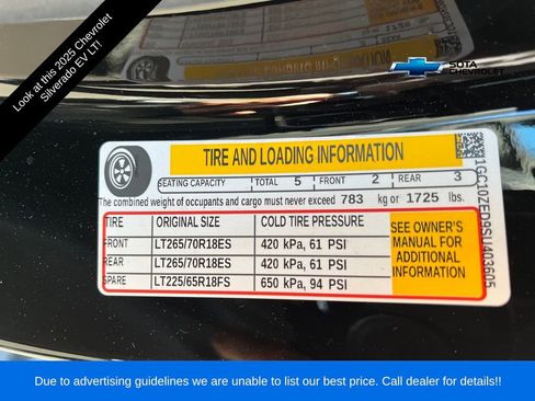 New 2025 Chevrolet Silverado EV LT image 30