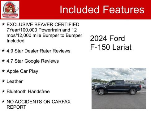 Used 2024 Ford F150 Lariat w/ FX4 Off-Road Package AWD/4WD image 5