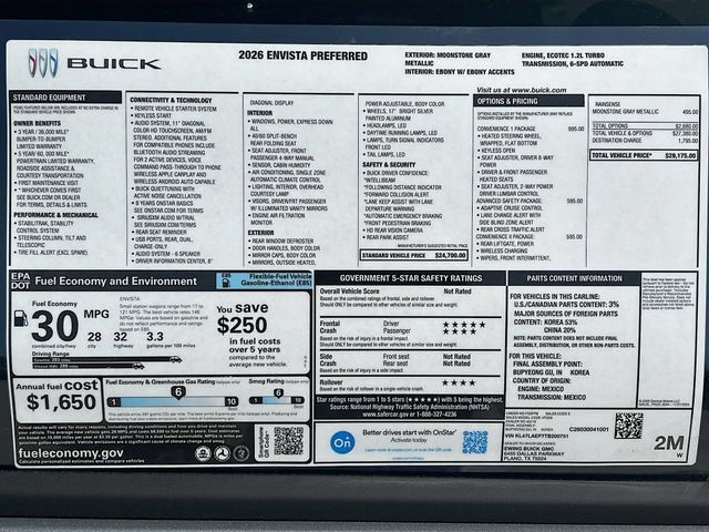 New 2026 Buick Envista Preferred w/ Convenience I Package FWD image 21