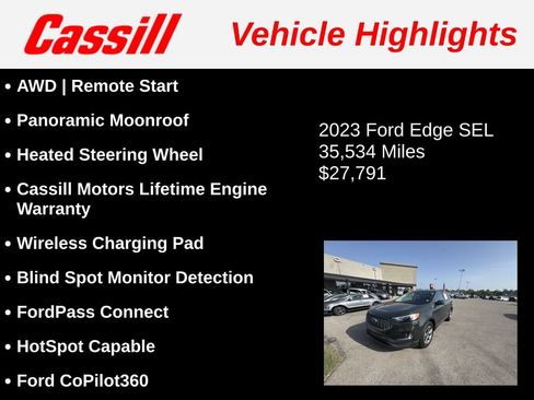 Used 2023 Ford Edge SEL w/ Convenience Package AWD/4WD image 3