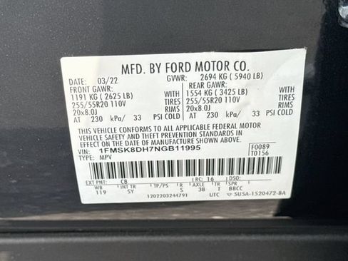 Certified 2022 Ford Explorer XLT w/ Equipment Group 202A AWD/4WD image 42