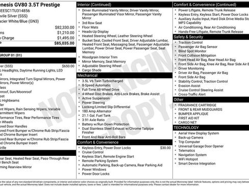 New 2026 Genesis GV80 3.5T Prestige image 9