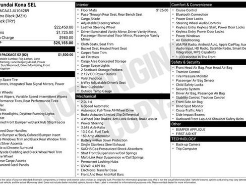 Used 2018 Hyundai Kona SEL w/ SEL Tech Package 02 image 33