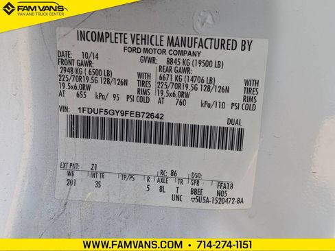 Used 2015 Ford F550 2WD Regular Cab Super Duty image 34