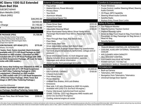 Used 2015 GMC Sierra 1500 SLE w/ SLE Value Package image 2