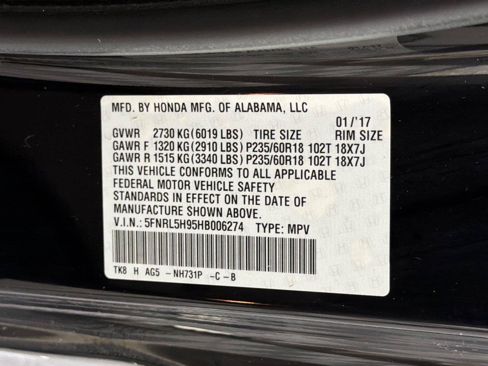 Used 2017 Honda Odyssey Touring image 34