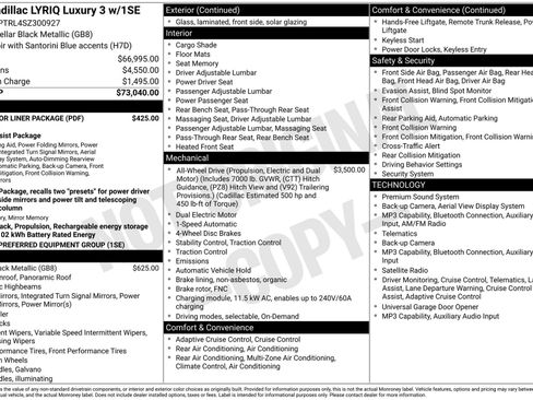 Certified 2025 Cadillac Lyriq Luxury w/ LPO, Floor Liner Package image 48